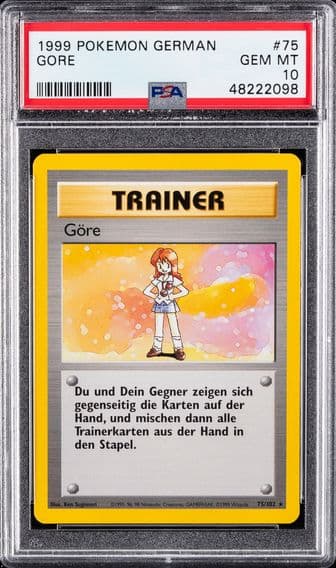 1999 #75 Gore PSA 10 German Pokemon