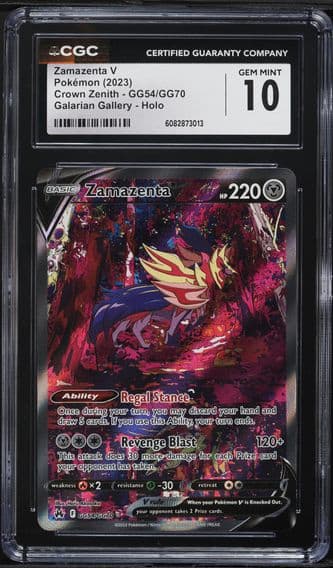 2023 #GG54 Full Art/Zamazenta V CGC 10 Sword and Shield Crown Zenith Pokemon