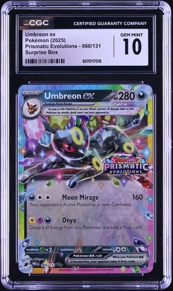 2025 #060 Umbreon EX CGC 10 Pre EN-Prismatic Evolutions Pokemon
