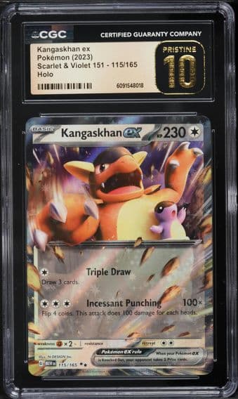2023 #115 Kangaskhan EX CGC 10 Pristine Mew EN-151 Pokemon