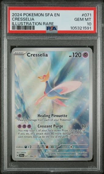2024 #071 CRESSELIA PSA 10 POKEMON SFA EN-SHROUDED FABLE | ILLUSTRATION RARE