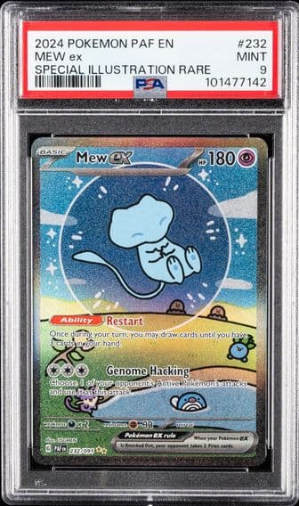 2024 #232 Mew ex PSA 9 Paldean Fates - PAF EN - English Pokemon