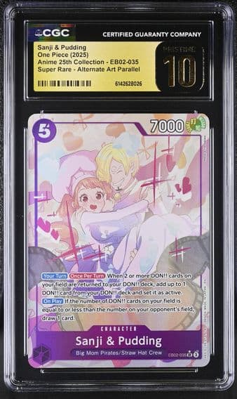 2025 #EB02-035 Sanji &amp; Pudding CGC 10 Pristine Anime 25th Collection (EB-02) - English
