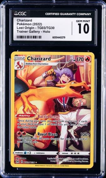 2022 #TG03 Full Art/Charizard CGC 10 Sword & Shield Lost Origin Pokemon