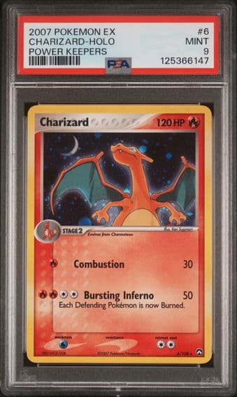 2007 #6 Charizard-Holo PSA 9 EX Power Keepers Pokemon