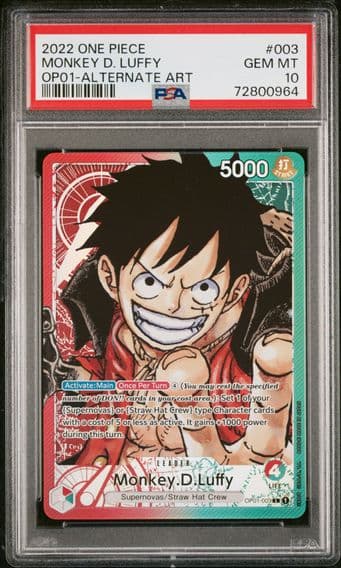 2022 #003 Monkey D. Luffy PSA 10 One Piece OP01-Romance Dawn