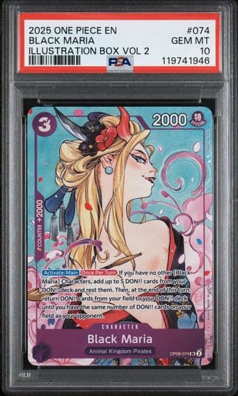 2025 #074 Black Maria Illustration Box Vol.2 PSA 10 Promos One Piece