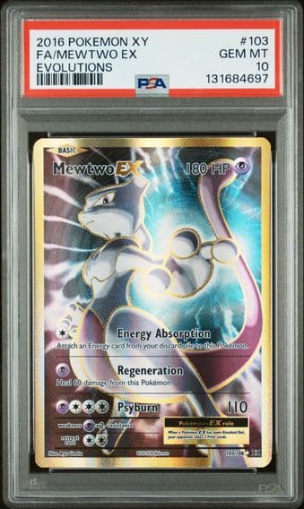 2016 #103 Full Art/Mewtwo EX PSA 10 XY Evolutions
