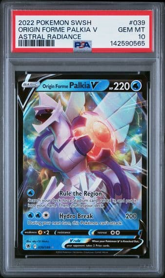 2022 #039 Origin Forme Palkia V PSA 10 Sword & Shield Astral Radiance Pokemon