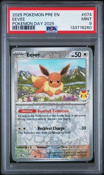 2025 #074 Eevee PSA 9 Pre EN-Prismatic Evolutions