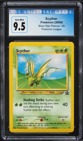 1999 #45 Scyther CGC 10 Black Star Promos - WotC - English Pokemon