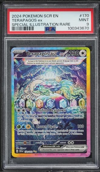2024 #170 SCARLET & VIOLET STELLAR CROWN SIR TERAPAGOS EX PSA 9 POKEMON