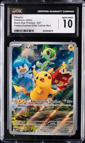 2023 #027 Pikachu CGC 10 Svp EN-SV Black Star Promo Pokemon