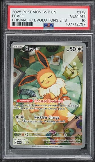2025 #173 Eevee PSA 10 Svp EN-SV Black Star Promo Pokemon