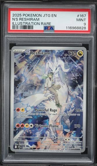 2025 #167 N's Reshiram PSA 9 Jtg EN-Journey Together Pokemon