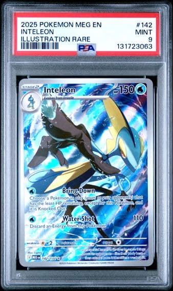 2025 #142 Inteleon PSA 9 Meg EN-Mega Evolution Pokemon
