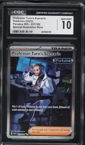 2023 #257 Professor Turo's Scenario CGC 10 Par EN-Paradox Rift Pokemon