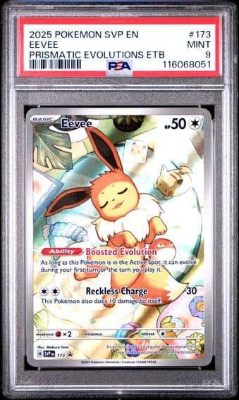 2025 #173 Eevee PSA 9 Svp EN-SV Black Star Promo Pokemon