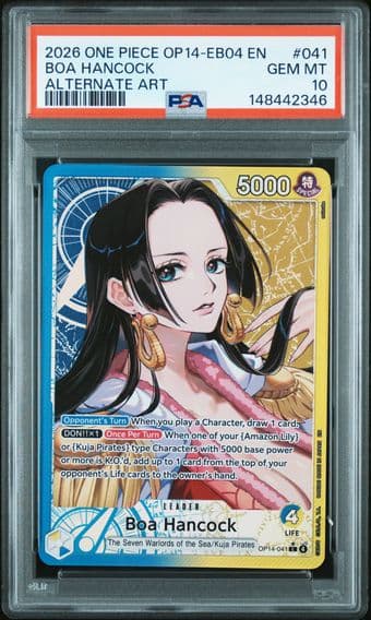 2026 #041 Boa Hancock PSA 10 One Piece OP14-EB04-the Azure Sea's Seven