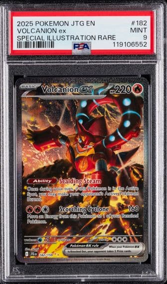 2025 #182 Volcanion EX PSA 9 Jtg EN-Journey Together Pokemon