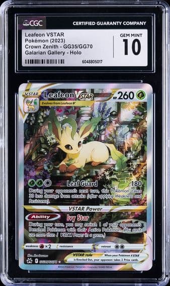 2023 #GG35 Full Art/Leafeon Vstar CGC 10 Sword and Shield Crown Zenith Pokemon