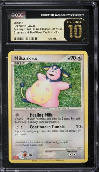 2023 #017 Miltank CGC 10 Pristine Trading Card Game Classic - CLV, CLC, CLB - English Pokemon