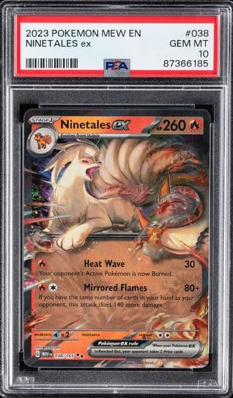 2023 #038 Ninetales EX PSA 10 Mew EN-151 Pokemon