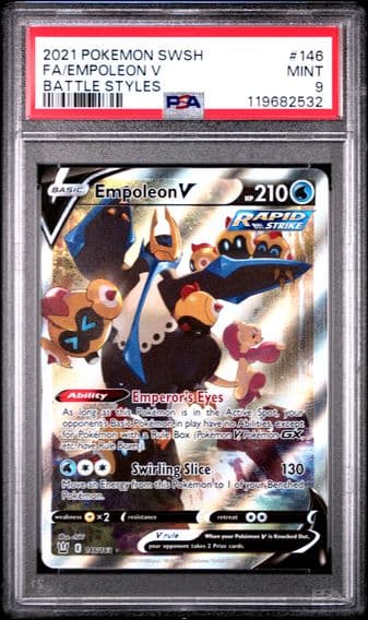 2021 #146 Full Art/Empoleon V PSA 9 Sword & Shield Battle Styles Pokemon