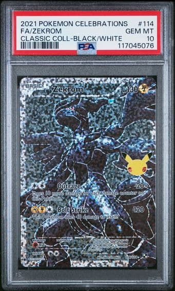 2021 #114 Full Art/Zekrom PSA 10 Celebrations Classic Collection Pokemon