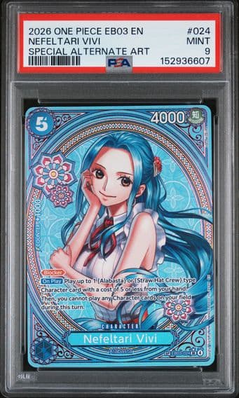 2026 #024 Nefeltari Vivi PSA 9 One Piece EB03-Extra Booster -One Piece Heroines Edition-