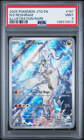 2025 #167 N's Reshiram PSA 9 Jtg EN-Journey Together