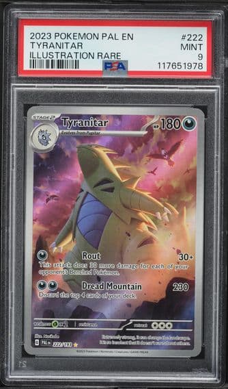 2023 #222 Tyranitar PSA 9 Pal EN-Paldea Evolved Pokemon