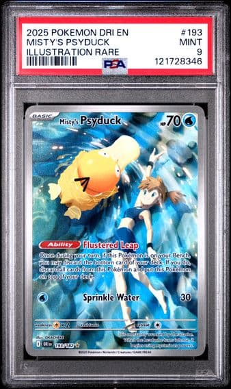 2025 #193 Misty's Psyduck PSA 9 Dri EN-Destined Rivals Pokemon