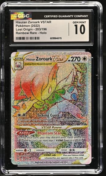 2022 #203 Hisuian Zoroark VSTAR CGC 10 Lost Origin - English