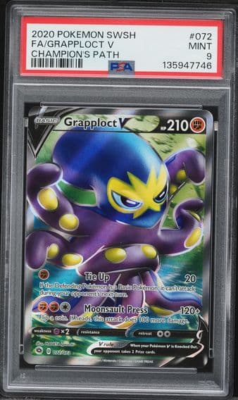 2020 #072 Full Art/Grapploct V PSA 9 Sword & Shield Champion's Path Pokemon