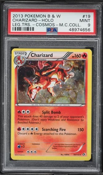 2013 #19 Charizard-Holo PSA 9 Black & White Legendary Treasures Pokemon