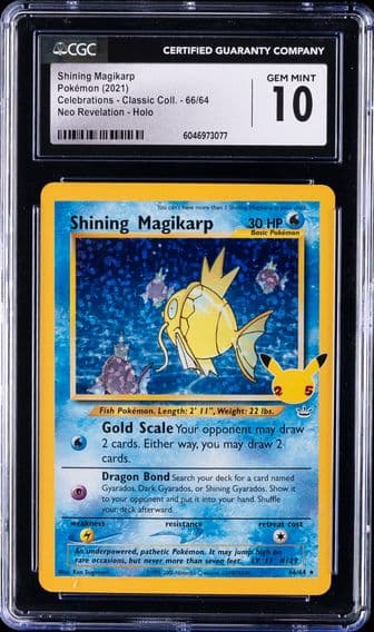 2021 #66 Shining Magikarp-Holo CGC 10 Celebrations Classic Collection Pokemon