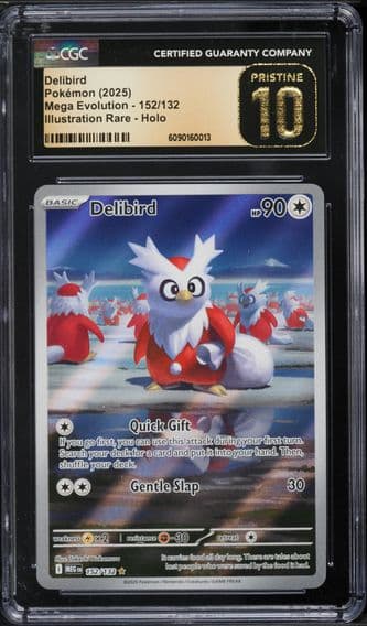 2025 #152 Mega Evolution IR Delibird CGC 10 Pristine Pokemon