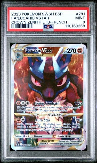 2023 #291 Full Art/Lucario Vstar PSA 9 Swsh Black Star Promo