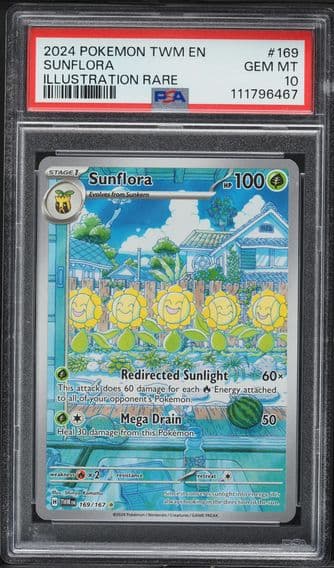 2024 #169 Sunflora PSA 10 Twm EN-Twilight Masquerade Pokemon