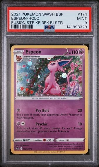 2021 #174 Espeon-Holo PSA 9 Swsh Black Star Promo Pokemon