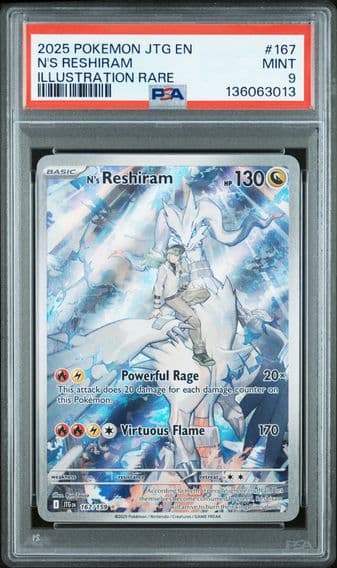 2025 #167 N's Reshiram PSA 9 Jtg EN-Journey Together
