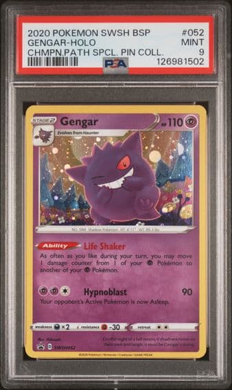 2020 #052 Gengar-Holo PSA 9 Swsh Black Star Promo Pokemon