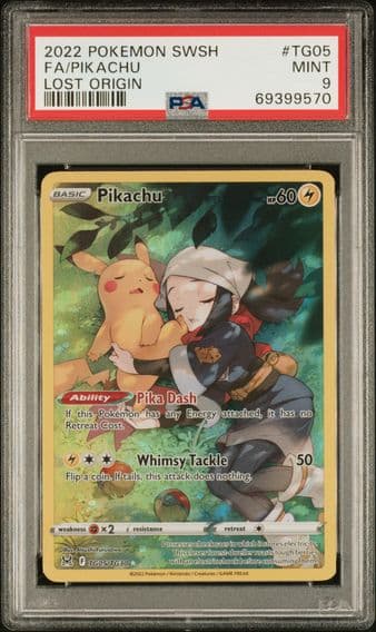 2022 #TG05 Full Art/Pikachu PSA 9 Sword & Shield Lost Origin Pokemon