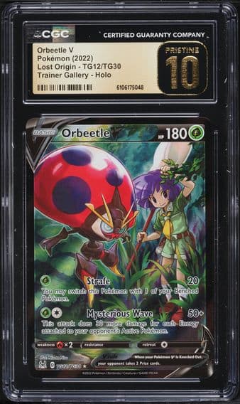 2022 #TG12 Full Art/Orbeetle V CGC 10 Pristine Sword & Shield Lost Origin Pokemon