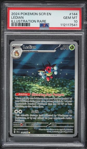 2024 #144 Ledian PSA 10 Scr EN-Stellar Crown Pokemon