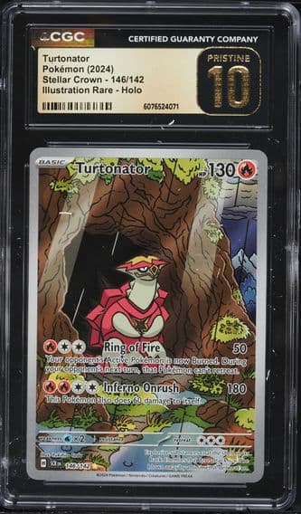 2024 #146 Turtonator CGC 10 Pristine Scr EN-Stellar Crown Pokemon