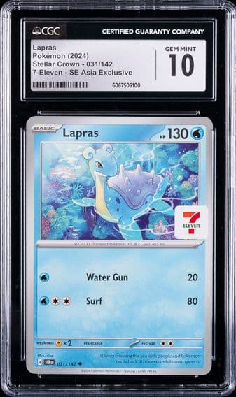2024 #031 Lapras CGC 10 Scr EN-Stellar Crown Pokemon