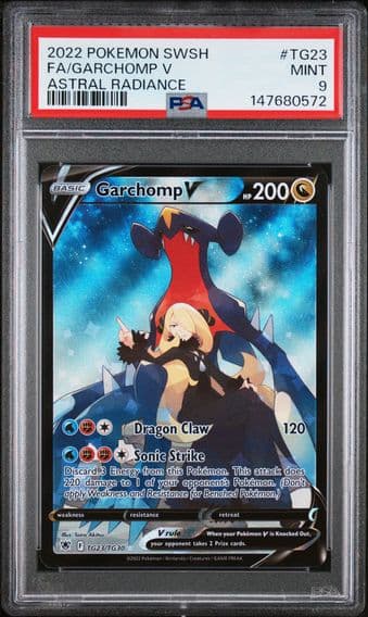 2022 #TG23 Full Art/Garchomp V PSA 9 Sword & Shield Astral Radiance Pokemon