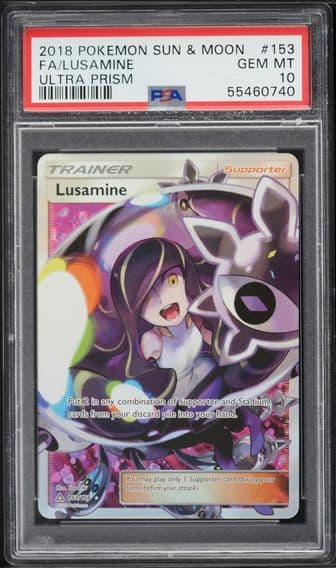 2018 #153 Full Art/Lusamine PSA 10 Sun & Moon Ultra Prism Pokemon